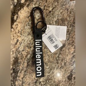 NWT Lululemon All Hours Keychain - Black and White logo